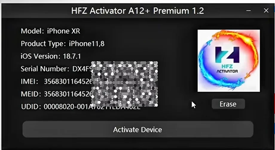 Kết nối thiết bị trên HFZ Activator A12+