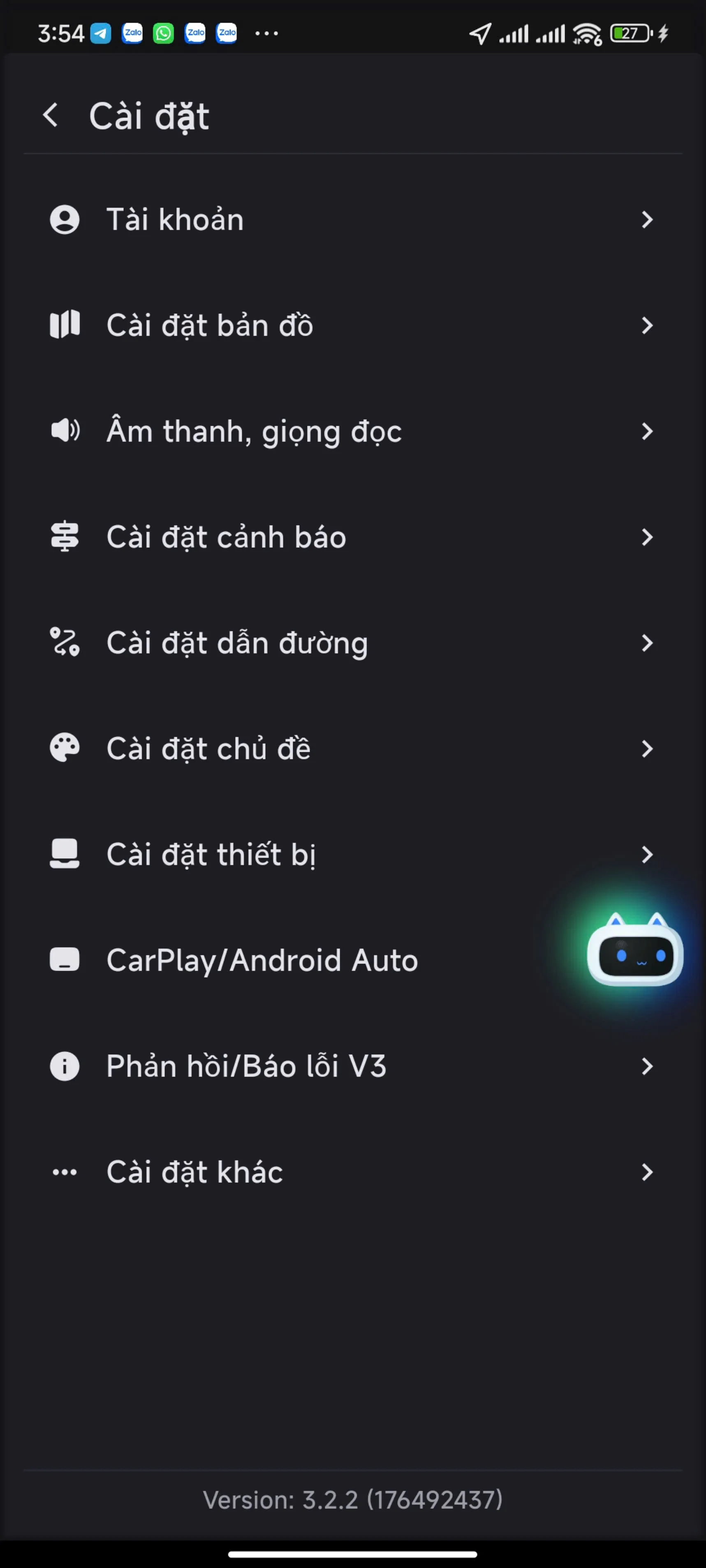 Bước 3: Vào cài đặt tài khoản Vietmap