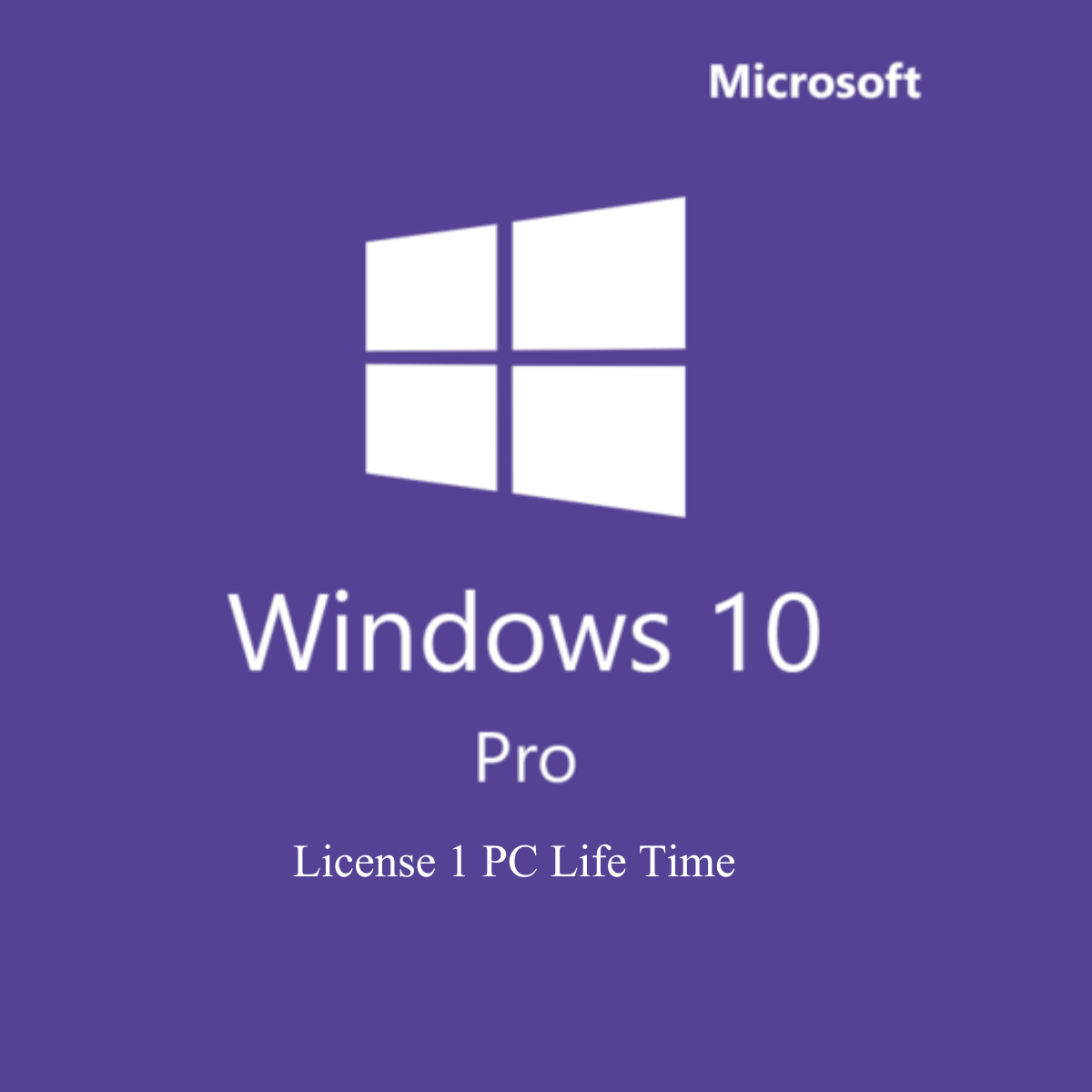 Microsoft Windows 10 Professional License Key – License 1 PC ✅