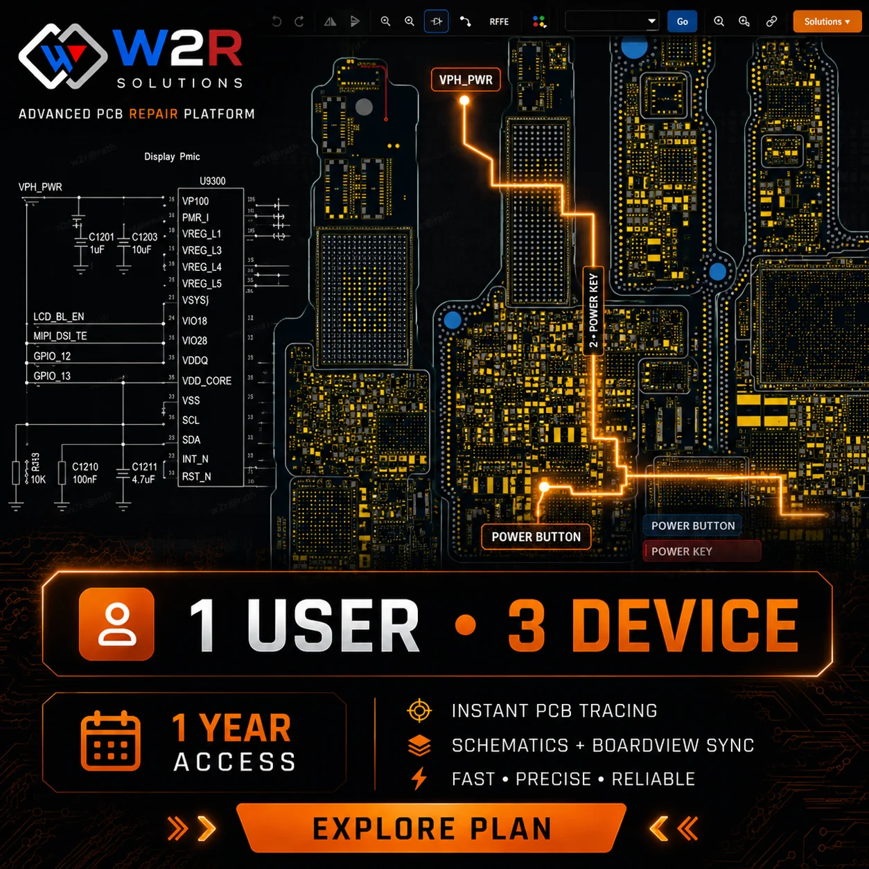 W2R Solutions Schematic License (1 User • 3 Devices) – 12 Months + 3 Months Free